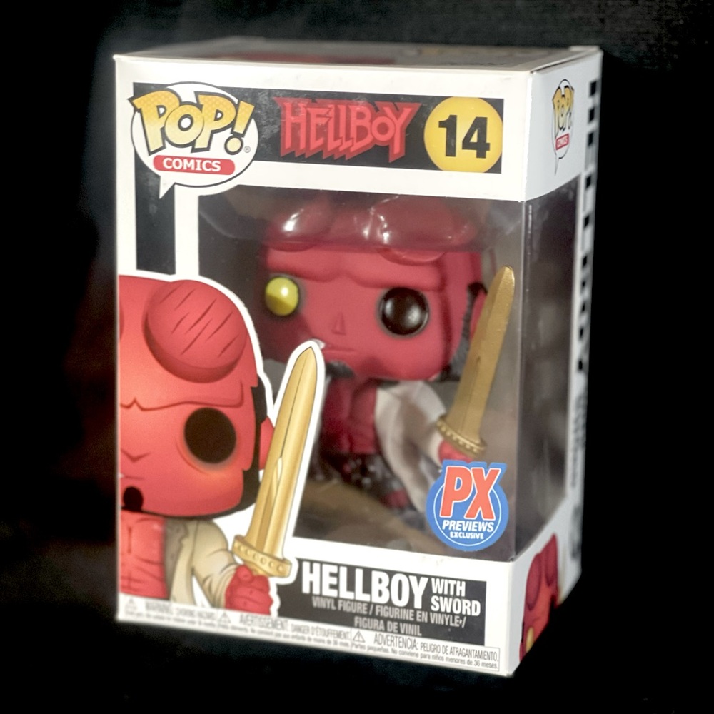 Funko Pop! Comics #14 HELLBOY WITH SWORD Vinyl Figure Previews Exclusive